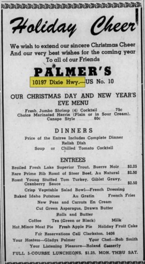 Springfield Inn Bar & Grill (Four Seasons Inn, Palmers) - Dec 23 1948 Article (newer photo)